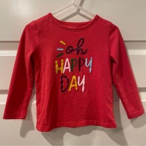 Light Red Shirt. Size: 2T.